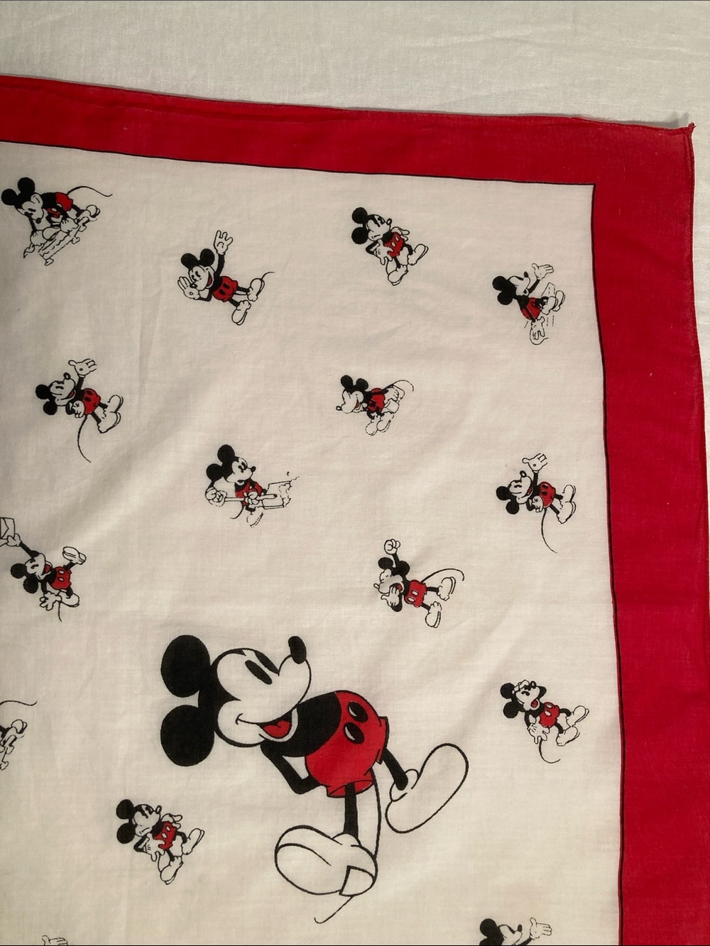 Vintage Walt Disney Productions Mickey Mouse bandana scarf all positions RN33100 - Picture 8 of 16
